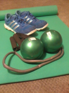 What I have to work with: My dumbbell-free exercise equipment